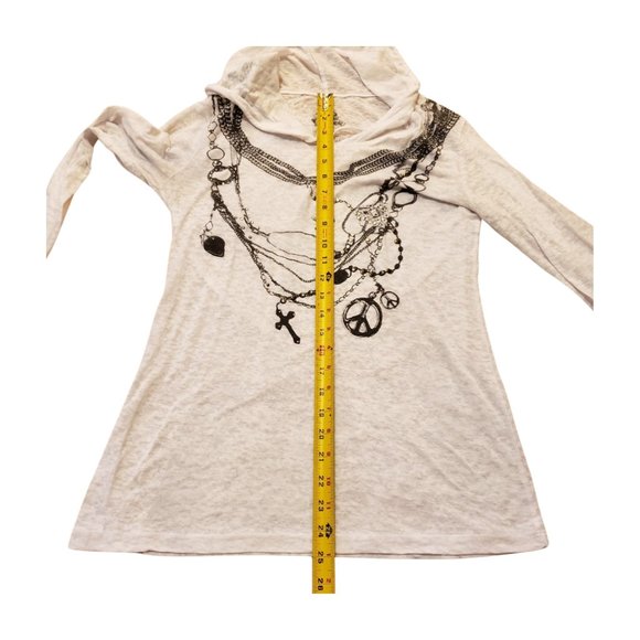 Awake Inc. Graphic Hooded Long Sleeve Top – White – Size L - Picture 11 of 12